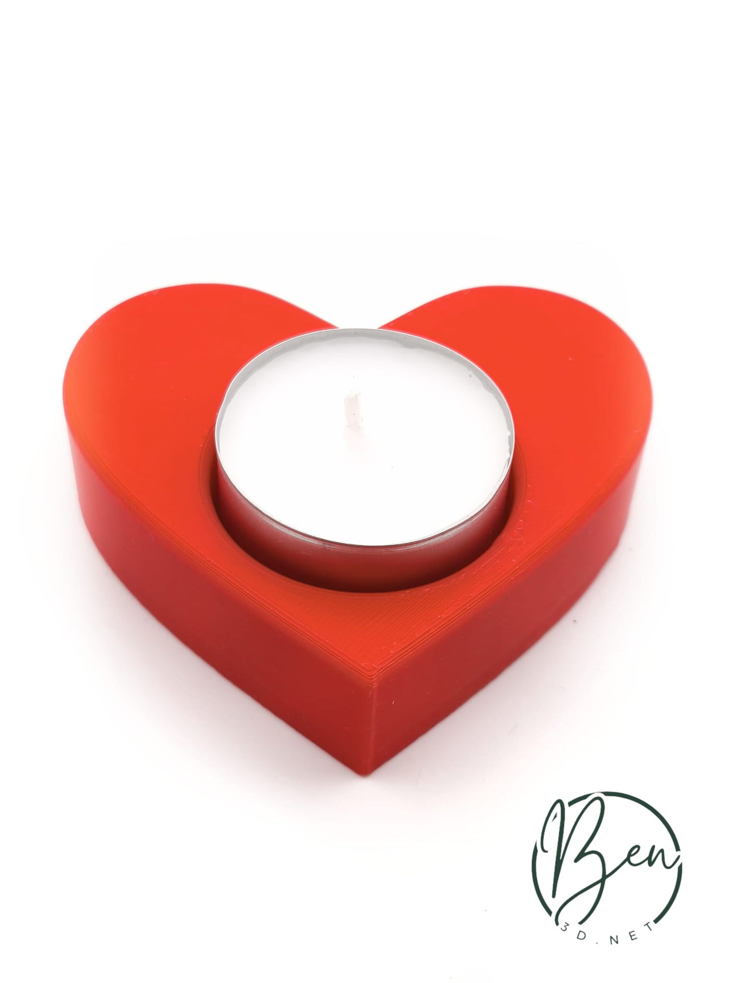 Porta velas en forma de corazón