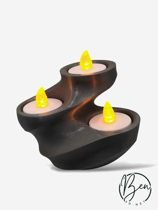 Portavelas triple decorativo