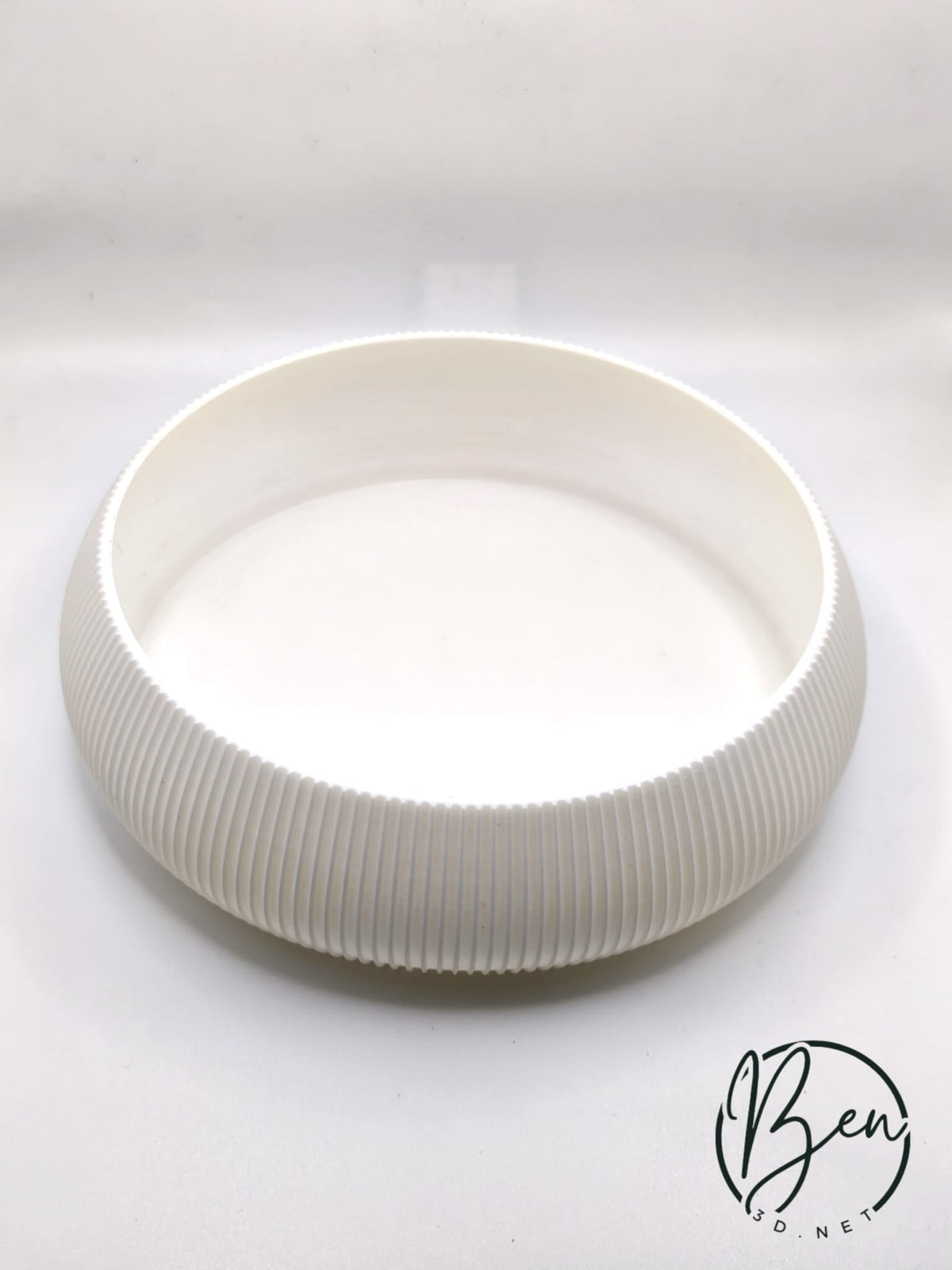 Bandeja decorativa redonda de color blanco