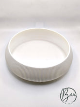Bandeja decorativa redonda de color blanco