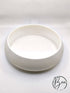 Bandeja decorativa redonda de color blanco