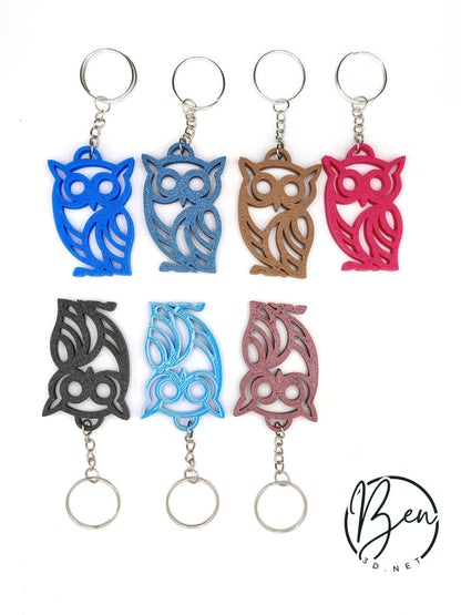 Llavero silueta búho