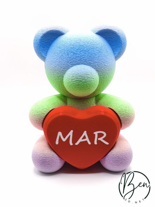 Oso con corazón personalizable