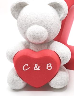 Oso con corazón personalizable