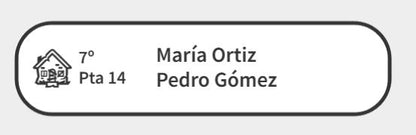 Etiqueta para buzón personalizable